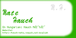 mate hauch business card